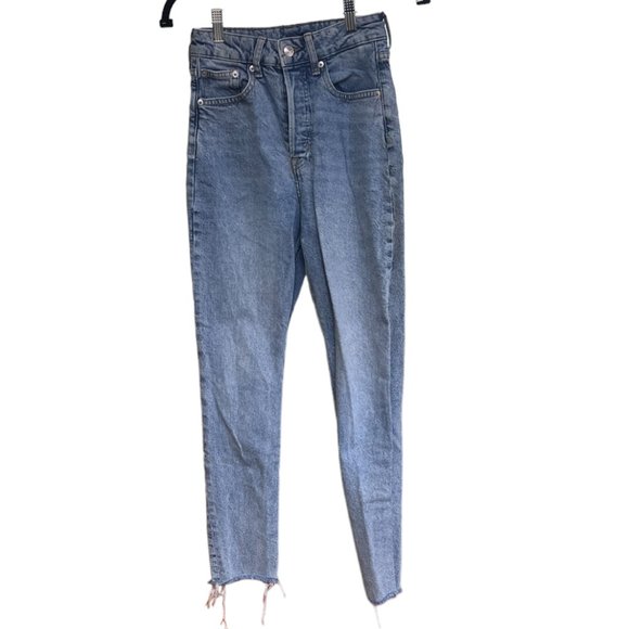 Women's Divided Button Fly Frayed Hem Jeans Size‎ 2 - Picture 1 of 4